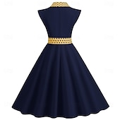 ieftine Rochii-Retro / vintage 1950 rockabilly Rochii Rochie leagăn Buline Pentru femei Carnaval Mascaradă Purtare Zilnică Petrecerea Burlăcițelor Adulți Rochie Rochii de acasă