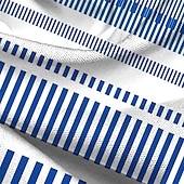 halpa Miesten mekkopaidat-Miesten Raita Geometrinen printti Geometria Painetut paidat Pitkähihainen Business Casual Katu Käytä töihin Arki-asut Kevät kesä Sänkyjen avaus Painettu Painike alas Sininen Purppura