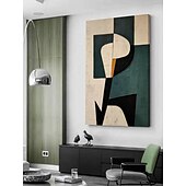 preiswerte Abstrakte Gemälde-Beiges Wabi-Sabi-Ölgemälde, handgefertigte Wandkunst, schwarzes beiges abstraktes Gemälde, großes schwarzes, minimalistisches Ölgemälde, Wandkunst, beige strukturiertes Leinwandgemälde, neutrale