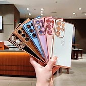 levne Pouzdra pro Samsung-telefon Carcasă Pro Samsung Galaxy S24 S23 S22 S21 Ultra Plus A54 A34 A14 A53 A33 A23 A13 A12 A52 S25 Ultra Zadní kryt Nárazuvzdorné TPU Pokování