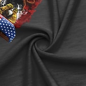  4 juli 2026 250e Memorial Day Mannen Patriotische Retro Patriot Grafisch 3D Print Amerikaanse Vlag Amerikaanse Vlag Veteraan Crew Neck Korte Mouwen T-Shirt