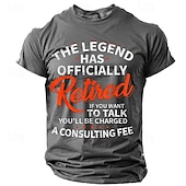 お買い得  メンズおもしろTシャツ-男性の面白い退職Tシャツ - 『伝説は正式に引退しました、コンサルティング料』グラフィックTシャツ
