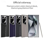 cheap Samsung Cases-Phone Case For Samsung Galaxy S24 Ultra S23 Ultra S25 Ultra Back Cover with S Pen Shockproof TPU PU Leather
