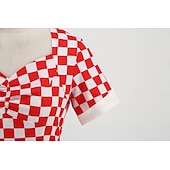 levne Šaty-Retro 50. léta Rockabilly Houpací šaty Flare šaty Kostkovaný Dámské předvečer Všech svatých Plesová maškaráda Na den loučení se svobodou nevěsty Dospělí Šaty Šaty pro návrat domů