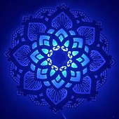 tanie znaki ścienne z drewna-1 szt. lotosowa mandala do jogi lampka nocna do pokoju led wielowarstwowe drewniane kreatywne oświetlenie nastrojowe do salonu sypialnia łazienka dekoracja ścienna w kuchni relaksująca i kojąca