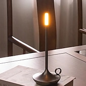 economico Lampade da tavolo-Lampada da tavolo senza fili in alluminio touch a forma di candela con dimmer touch di tipo C ricaricabile lampada da tavolo per interni camera da letto soggiorno decorazione
