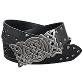 billige Tilbehør og mer-Punk og gotisk Kostymer i middelalderstil Renessanse Cosplay kostyme Midjebelte Knekt Viking Keltisk ridder Herre Dame Viking Halloween Karneval Maskerade Ytelse Stadie LARP Voksne Belte Midjebelte