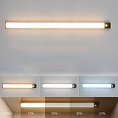 お買い得  キャビネットライト-超薄型人体誘導ライト充電式磁気吸引自己粘着ロング LED ワードローブワインキャビネットライトストリップ