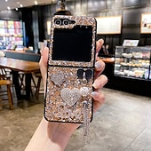 Χαμηλού Κόστους Samsung Θήκη-τηλέφωνο tok Για Samsung Galaxy Z Flip 7 Z Flip 6 Z Flip 5 Z Flip 4 Z Flip 3 Πίσω Κάλυμμα Bling Glitter Shiny Ανθεκτική σε πτώσεις TPU Στρας Μεταλλικό
