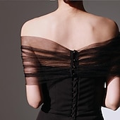voordelige Bruiloftsomslagen-Damesomslag Bruids Wraps Elegant Romantisch Mouwloos Tule Bruiloftsomslagen Met Pure Kleur Voor Bruiloft Zomer