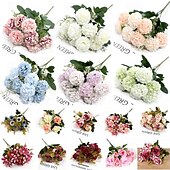 economico Il signor e la signora matrimonio-2 pezzi simulati di rosa artificiale palla crisantemo decorazione della casa ornamenti di fiori artificiali oggetti di scena di nozze fiori artificiali