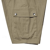abordables Classique-Homme Short Cargo Short Cordon Taille elastique Multi poche Plein Vestimentaire Court Extérieur du quotidien Sortie Mode Classique Noir Jaune