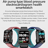 ieftine Ceasuri Smart-Pompa de aer tip airbag testare precisă a tensiunii arteriale ECG monitorizare a temperaturii pedometru compatibil cu Android iOS pentru femei și bărbați autonomie lungă
