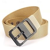 olcso Férfi övek-Férfi Öv Nylon öv cink ötvözet Műanyag Tartós Állítható Sima Fekete Rubin Szabadtéri Napi Deréköv