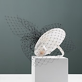 olcso Partikalapok-fejpántok kalapok fejfedők tüll sinamay bowler / cloche kalap csészealj kalap pillbox sapka esküvő tea party elegáns esküvő tüll fejdísz fejfedő