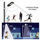 voordelige Straatlampen-zonne-energie led-lamp 60w straatlantaarn met opladen intelligente menselijk lichaamssensor met afstandsbediening buitentuinverlichting geïntegreerd