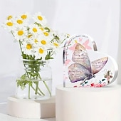 cheap Statues-Acrylic Christian Gifts For Women Inspirational Gifts With Bible Verse Prayers Inspirational Desk Decor Engraved Heart Keepsake Religious Gifts Birthday Gift Friendship Gifts For Women