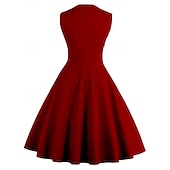 ieftine Rochii-Buline 1950 Rochie de Cocktail Rochii O rochie de linie Rochie Flare Buline Pentru femei Mascaradă Evenimente / Petrecere Petrecerea Burlăcițelor Adulți Rochie Rochii de acasă