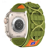 Χαμηλού Κόστους Ζώνες Apple Watch-Αθλητικό Μπρασελέ Συμβατό με Ζάντα ρολογιού Apple Watch 38mm 40mm 41mm 42mm 44mm 45mm 49mm Πολλαπλών στρώσεων Ελαστικό Τραχύς Νάιλον Ανταλλακτικό λουράκι ρολογιού για iwatch Ultra 2 Series 9 8 7 SE 6
