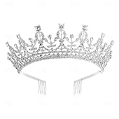 cheap Hair Styling Accessories-Luxury Queen&#039;s Crown Wedding Banquet Party Pan Hair Crown Water Diamond Hair Accessories Bride Crown Headband