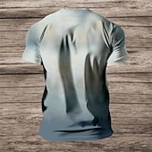 tanie Koszulki 3D-Męskie Graficzny Hipopotam Podkoszulek Koszulka Krótki rękaw Podkoszulek Druk 3D Półgolf Koszula Codzienny Designerskie Sporty na świeżym powietrzu Święto Wyjściowe Niebieski Wiosna i lato Odzież S M