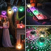 cheap Underwater Lights-Solar Floating Pool Lights, Submersible LED Lights with RGB Color Changing, LED Waterproof Pool Lights for Outdoor Lighting Garden Backyard Lawn Path Wedding Party Pool Decoration 1/2Pcs
