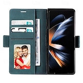 tanie Etui do telefonów Samsung-telefon Kılıf Na Samsung Galaxy Z Fold 5 Z Fold 4 Z Fold 3 Etui na karty portfela Magnetyczne Ochrona całego ciała Stopka Retro PC Skóra PU