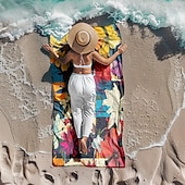 cheap Beach Towel Sets-Patchwork Floral Beach Towel,Beach Towels for Travel, Quick Dry Towel for Swimmers Sand Proof Beach Towels for Women Men Girls Kids, Cool Pool Towels Beach Accessories Absorbent Towel