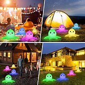 cheap Underwater Lights-Solar Floating Pool Lights Solar Powered Waterproof Inflatable Octopus Light 16 Colors Inflatable Pond Light with Remote Control for Christmas Decoration Garden Wedding Party