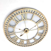 halpa Seinäkoristeet-ulkoseinäkello isot roomalaiset numerot design 3d koristeellinen seinäkello hiljainen kvartsikello iso seinäkello olohuone keittiöön ulkona maalaistalo eteinen pihalla parvella 40 60 cm