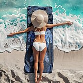 cheap Beach Towel Sets-Beach Towel Bath Towel Large 80cm x 160cm 3D Print Sea Pattern Towel Bath Towel Beach Sheet Blanket Classic 100% Micro Fiber Comfy Blankets