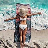 Недорогие наборы пляжных полотенец-пляжное полотенце удобные одеяла любовь морская серия банное полотенце большое полотенце с 3d принтом полотенце банное полотенце пляжная простыня одеяло классическое 100% микроволокно