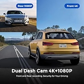 abordables DVR de coche-1080p Nuevo diseño / Full HD / con cámara trasera DVR del coche 170 Grados Gran angular IPS Dash Cam con WIFI / Visión nocturna / Detección de Movimiento No Registrador de coche