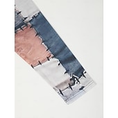 billige Color Block Polo for menn-Herre Ruter Golf skjorte Langermet Poloskjorter Skjorter med krage Årgang Fritid Ferieklær Formell klær Festivalklær Knapper 3D-utskrift Høst vinter Mørk Marineblå Blå Brun
