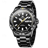 economico Orologi al quarzo-Il nuovo orologio da business da uomo del marchio Olevs orologio classico verde fantasma d&#039;acqua visualizzazione del calendario settimana orologio al quarzo impermeabile moda sportiva