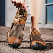 preiswerte Outdoor-Sandalen-Braune Mesh-Sandalen für Herren – atmungsaktive und stylische Sommerschuhe für Strand, Urlaub &amp; Outdoor-Aktivitäten