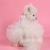 abordables Robes-Chien Chat Robe Mignon Occasionnel Hiver Respirant Doux Lavable Confortable Extérieur Décontracté Quotidien Vêtements pour Chiens for Bichon Frisé Spitz Nain Bébé Animal Papillon Petit