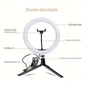お買い得  リングライト-10インチ 26cm フィルライト、三脚付きライブブロードキャストリングライト、自撮り写真と美しさのための10の明るさレベル
