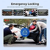 abordables DVR de coche-1080p Nuevo diseño / Full HD / con cámara trasera DVR del coche 170 Grados Gran angular IPS Dash Cam con WIFI / Visión nocturna / Detección de Movimiento No Registrador de coche