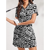 economico Abiti da golf-Per donna Abito da tennis vestito da golf Nero Manica corta Vestiti Abbigliamento da golf da donna Abbigliamento Abiti Abbigliamento