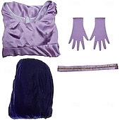 cheap Dresses-Medieval Regency Period Chemise OverDress Viking Color Block Fancy Dress Women's Royal Carnival Masquerade Dailywear Adults Dress Gloves Waist Belt