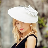 economico Cappelli per feste-fasce cappelli copricapo bombetta in fibra / cappello a cloche cappello di paglia cappello da sole matrimonio tea party matrimonio elegante con copricapo laterale in pizzo copricapo