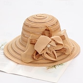 ieftine Pălării &amp; Fascinatoare-Palarioare Palarie Veșminte de cap Acrilic / Bumbac Clop Floppy Palarie de soare Casual Concediu Elegant Epocă Cu Pene Funde Diadema Articole Pentru Cap
