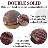 economico Parrucche trendy sintetiche-parrucche per donne 26 pollici lunghe ombre vino rosso con riga centrale parrucche ondulate per le donnegrande parrucca rimbalzante soffice e soffice in fibra sintetica resistente al caloreideale per
