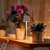 זול מנורות שולחן-מנורת שולחן אלחוטית LED נטענת מנורת שולחן usb LED משתנה 3 צבעים לעיצוב מנורת שולחן בר במסעדה