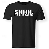 abordables Camiseta gráfica para hombres-Hombre Letra Camiseta Camiseta superior Algodón Manga Corta Gráfico Camisa Negro Azul Oscuro Gris Camiseta cómoda Vacaciones Calle Ropa de diseñador de moda