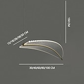 cheap Crystal Chandeliers-Ceiling Light 30/40/60/80cm Modern Leaf LED Chandelier Luxury Gold Kitchen Island Lights丨Acylic Lighting Hanging Fixtures Dining Room Ceiling Light Home Bar Art Suspension Luminaire Lamp