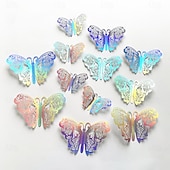 cheap Mr &amp; Mrs Wedding-24 Pcs 3D Butterfly Wall Stickers Cake Balloon Decorative Accessories for Wedding Festivals and Parties in Foreign Trade