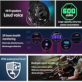 halpa Arvovalinnat-600 mAh suuri akku kello Miehille Älykello IP68 Vesitiivis älykello AMOLED HD-näyttö Bluetooth Puhelusporttirannekoru Valentine's Day -lahja