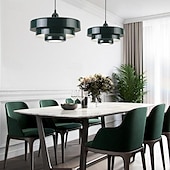 preiswerte Pendelleuchte-LED-Kronleuchter, Deckenleuchte, Macaron, Retro-Aluminium, nordischer Stil, Café-Bar, warmes Licht, 1 Licht, 110–120 V, 220–240 V